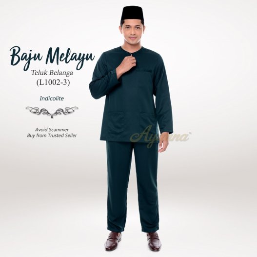 Baju Melayu Teluk Belanga L1002-3 (Indicolite) 