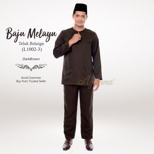 Baju Melayu Teluk Belanga L1002-3 (DarkBrown) 