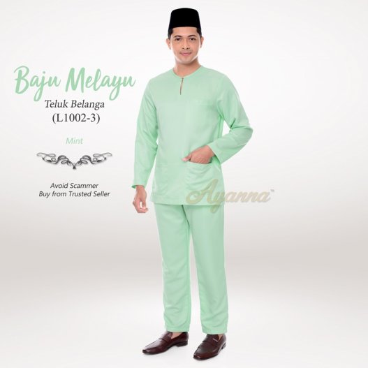 Baju Melayu Teluk Belanga L1002-3 (Mint) 