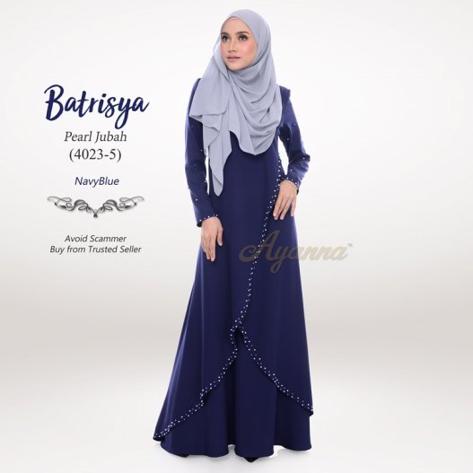 Batrisya Pearl Jubah 4023-5 (NavyBlue) 