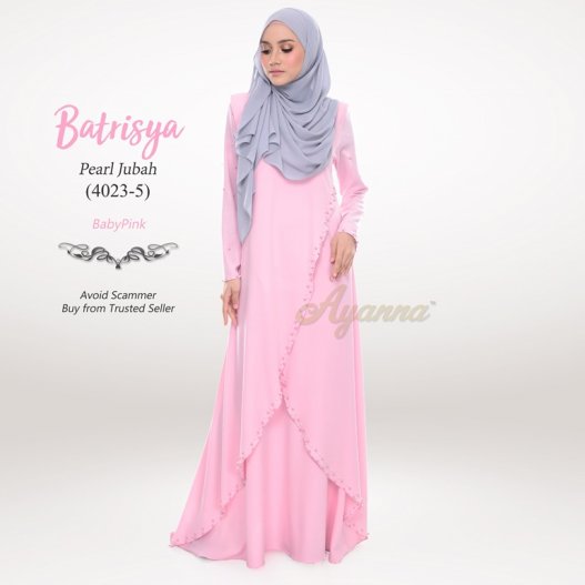 Batrisya Pearl Jubah 4023-5 (BabyPink) 