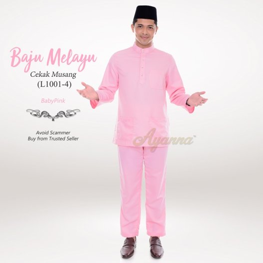 Baju Melayu Cekak Musang L1001-4 (BabyPink)
