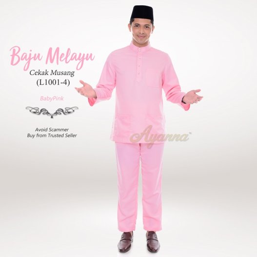 Baju Melayu Cekak Musang L1001-4 (BabyPink) 