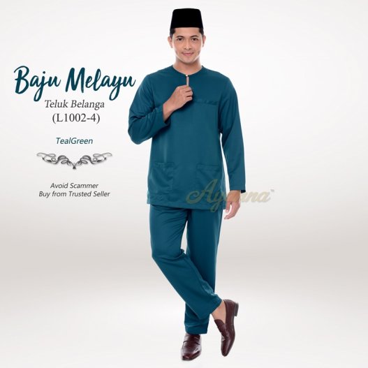 Baju Melayu Teluk Belanga L1002-4 (TealGreen) 