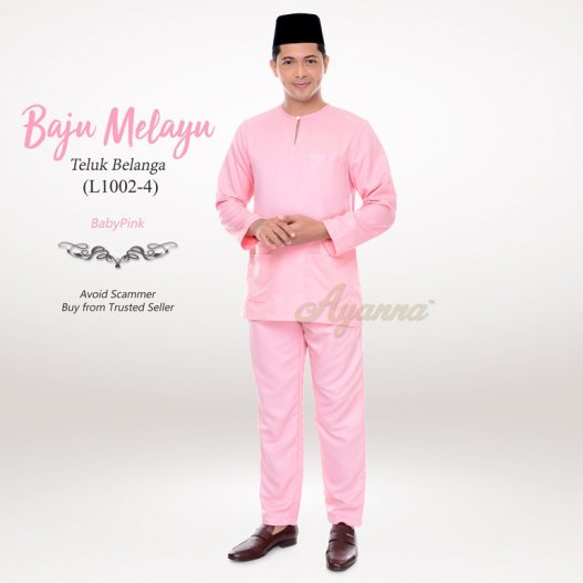 Baju Melayu Teluk Belanga L1002-4 (BabyPink) 
