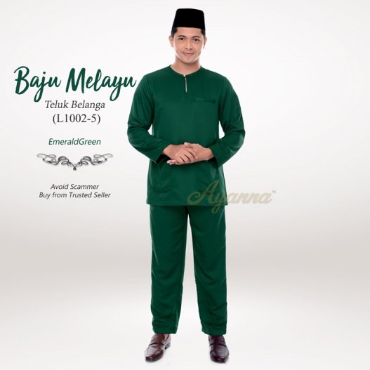 Baju Melayu Teluk Belanga L1002-5 (EmeraldGreen) 