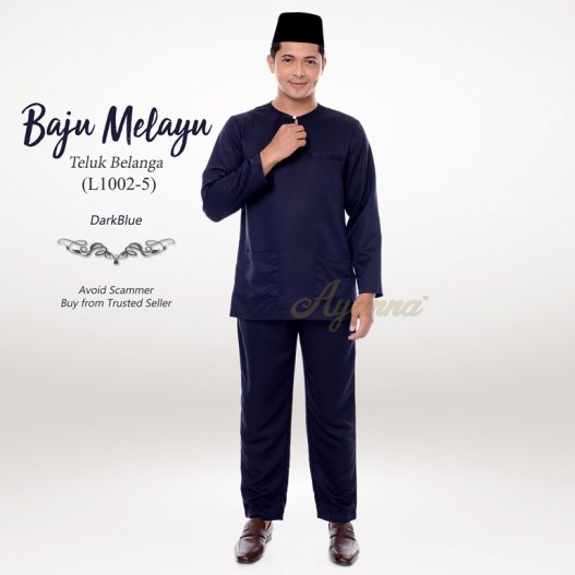Baju Melayu Teluk Belanga L1002-5 (DarkBlue) 