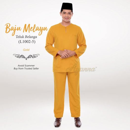 Baju Melayu Teluk Belanga L1002-5 (Gold) 