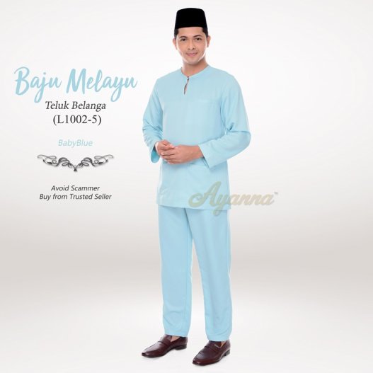 Baju Melayu Teluk Belanga L1002-5 (BabyBlue) 