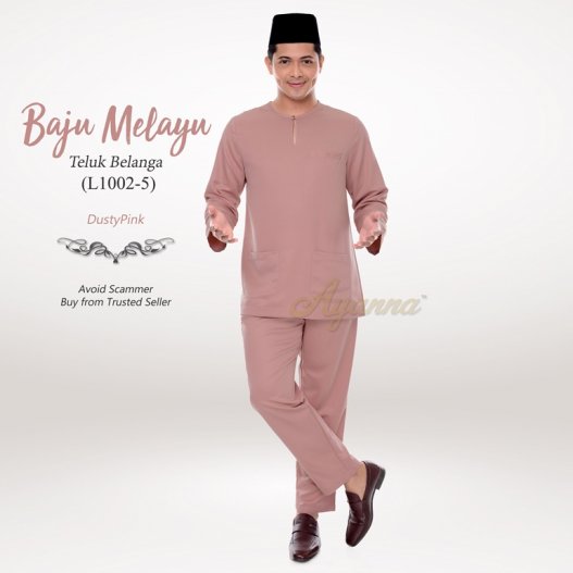 Baju Melayu Teluk Belanga L1002-5 (DustyPink) 