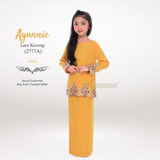 Ayunnie Lace Kurung 2777A (Gold)