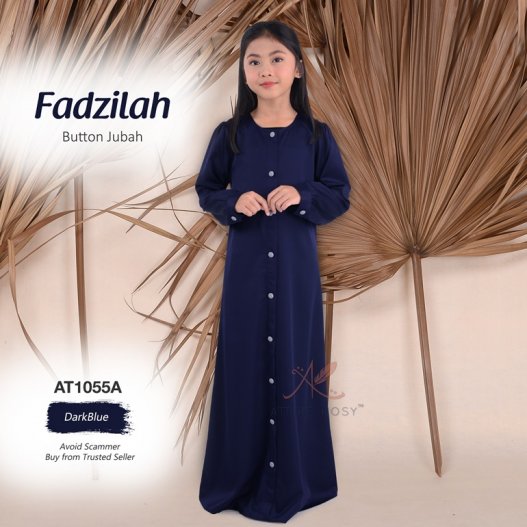 Fadzilah Button Jubah AT1055A (DarkBlue) 