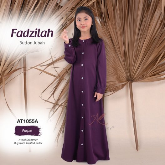 Fadzilah Button Jubah AT1055A (Purple)