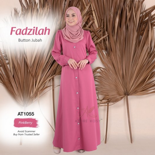 Fadzilah Button Jubah AT1055 (PinkBerry) 