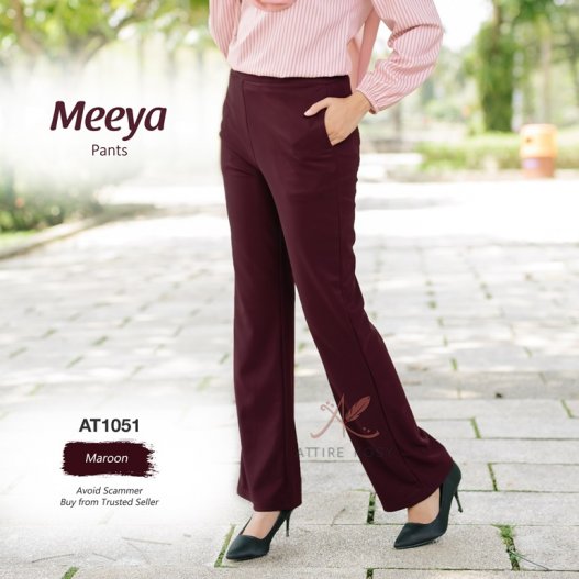 Meeya Pants AT1051 (Maroon) 