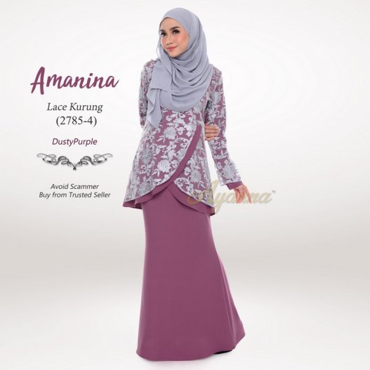 Amanina Lace Kurung 2785-4 (DustyPurple) 