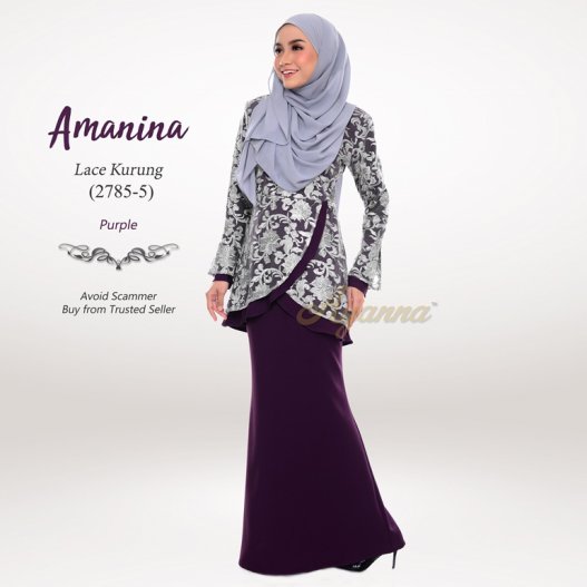 Amanina Lace Kurung 2785-5 (Purple)