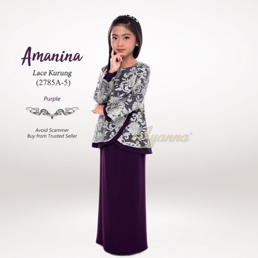 Amanina Lace Kurung 2785A-5 (Purple) 