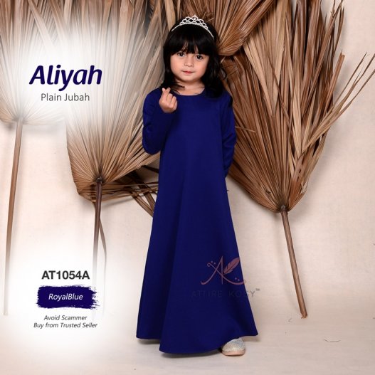 Aliyah Plain Jubah AT1054A (RoyalBlue) 
