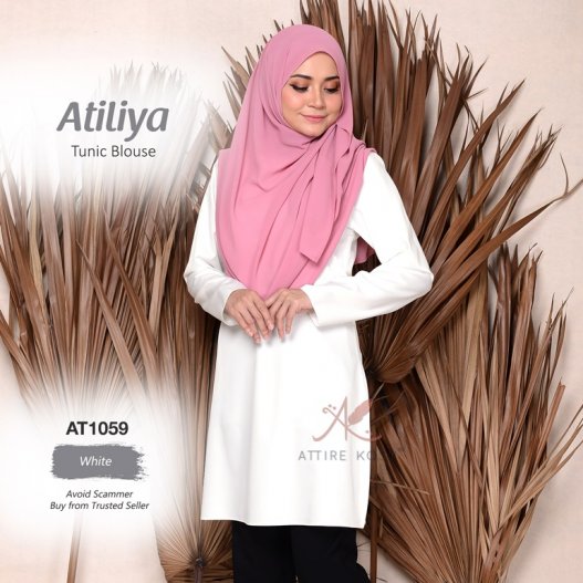 Atiliya Tunic Blouse AT1059  (White) 