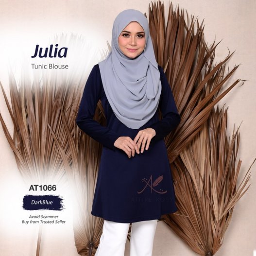 Julia Tunic Blouse AT1066  (DarkBlue) 