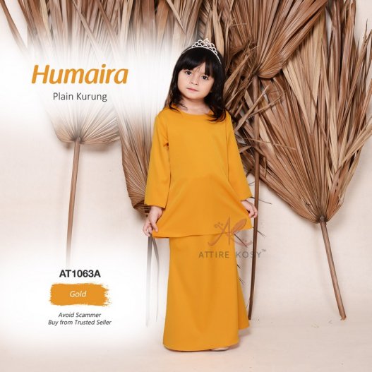 Humaira Plain Kurung AT1063A (Gold) 