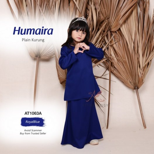 Humaira Plain Kurung AT1063A (RoyalBlue) 
