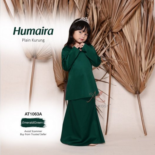 Humaira Plain Kurung AT1063A (EmeraldGreen) 