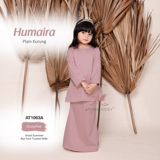 Humaira Plain Kurung AT1063A (DustyPink) 