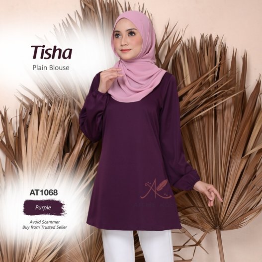 Tisha Plain Blouse AT1068 (Purple)