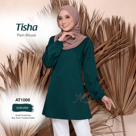 Tisha Plain Blouse AT1068 (Indicolite)