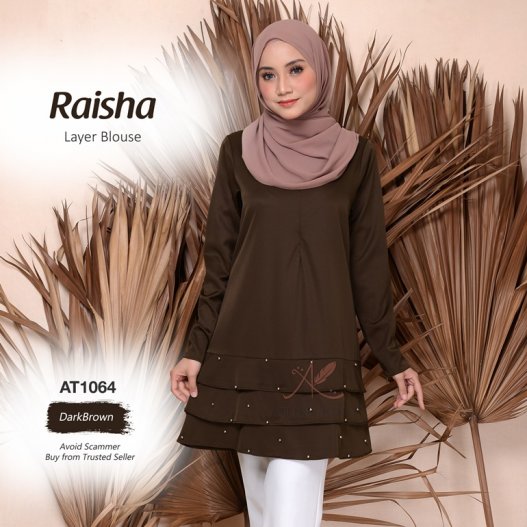Raisha Layer Blouse AT1064 (DarkBrown) 