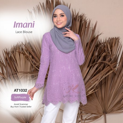 Imani Lace Blouse AT1032 (SoftPurple) 