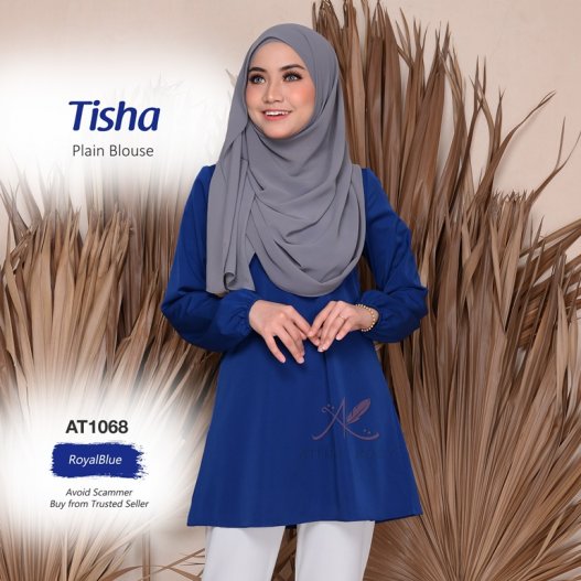 Tisha Plain Blouse AT1068 (RoyalBlue) 