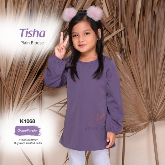 Tisha Plain Blouse K1068 (GrapePurple) 