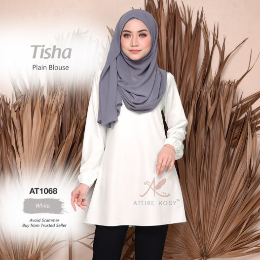 Tisha Plain Blouse AT1068 (White)