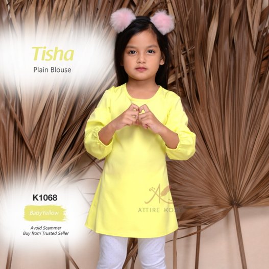 Tisha Plain Blouse K1068 (BabyYellow) 