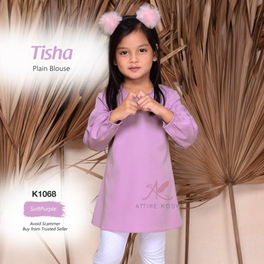 Tisha Plain Blouse K1068 (SoftPurple) 
