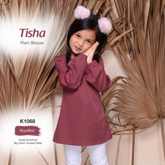 Tisha Plain Blouse K1068 (RoyalRed)