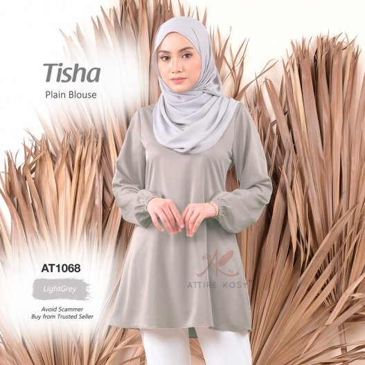 Tisha Plain Blouse AT1068 (LightGrey)
