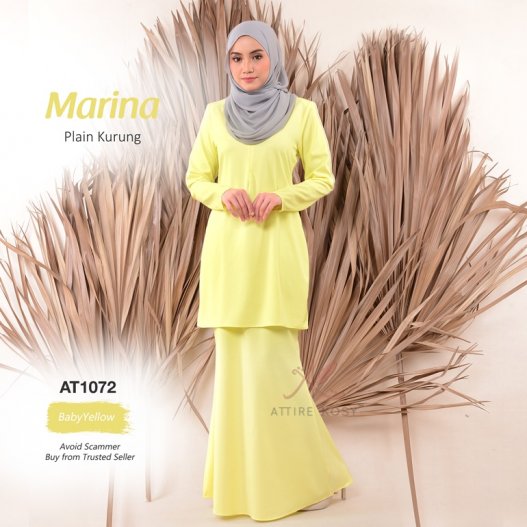 Marina Plain Kurung AT1072 (BabyYellow) 
