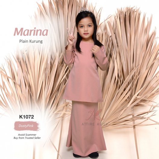 Marina Plain Kurung K1072 (DustyPink) 