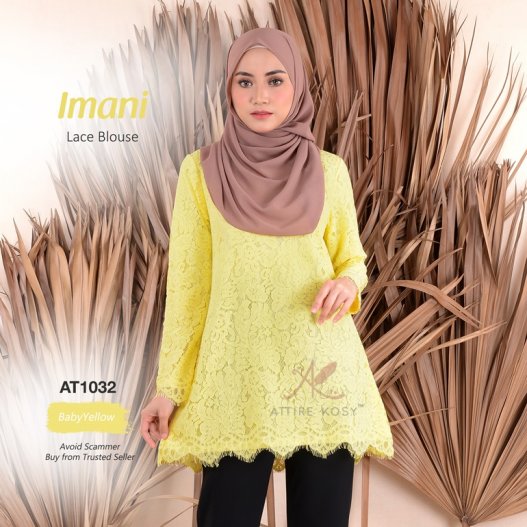 Imani Lace Blouse AT1032 (BabyYellow) 