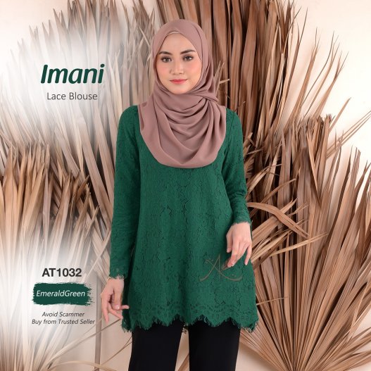 Imani Lace Blouse AT1032 (EmeraldGreen) 