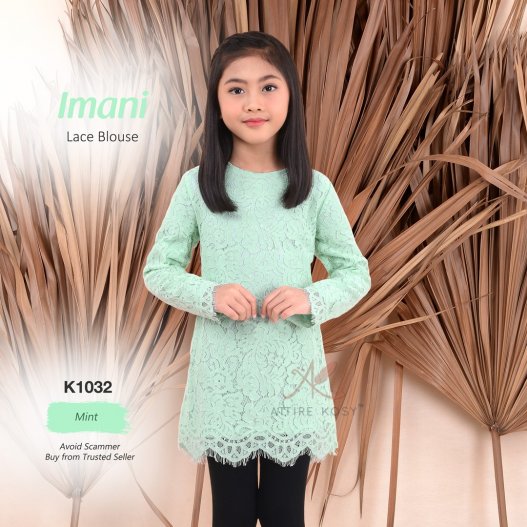Imani Lace Blouse K1032 (Mint)