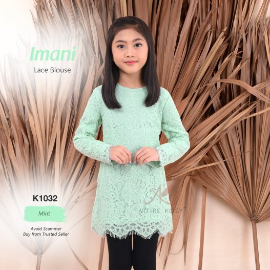 Imani Lace Blouse K1032 (Mint) 