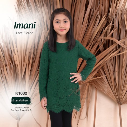 Imani Lace Blouse K1032 (EmeraldGreen) 