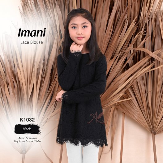 Imani Lace Blouse K1032 (Black)