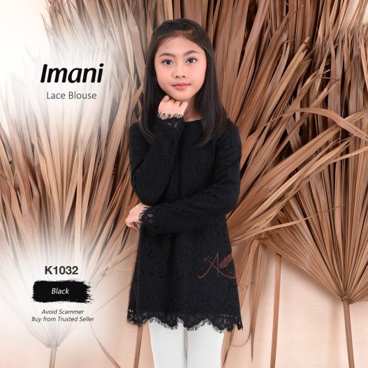 Imani Lace Blouse K1032 (Black) 