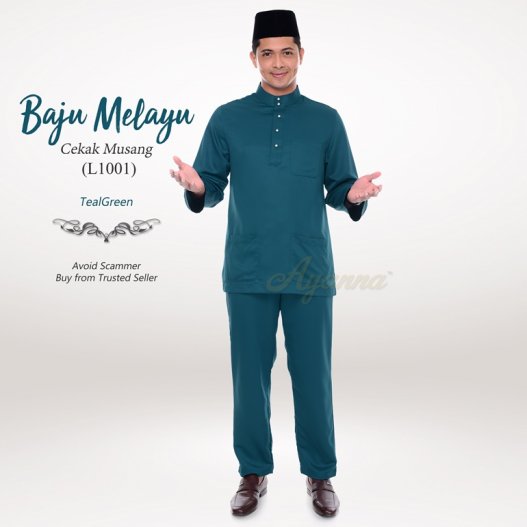 Baju Melayu Cekak Musang L1001 (TealGreen) 